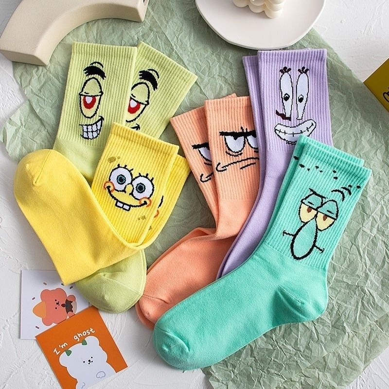 Pipe Bending Spring - Zomer SpongeBob SquarePants katoenen sokken dames
